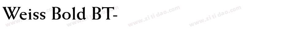 Weiss Bold BT字体转换